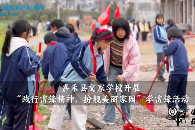 【嘉禾站】文家学校：开展“践行雷锋精神，扮靓美丽家园”学雷锋活动