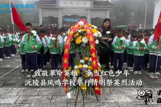 【沅陵站】凤鸣学校：举行“致敬革命英雄·争当红色少年”清明祭英烈活动