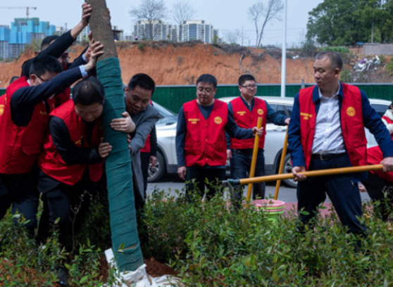 湖南铁道职院：举行2023年教职工志愿者植树活动