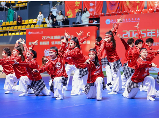 湖南工程职院啦啦操队在2025年湖南省大学生啦啦操比赛中荣获集体街舞啦啦操第三名
