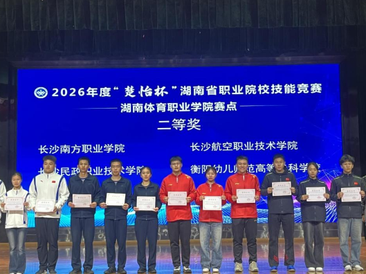 长沙航院获2026年度“楚怡杯”湖南省职业院校技能竞赛“体育活动策划与实施”赛项二等奖