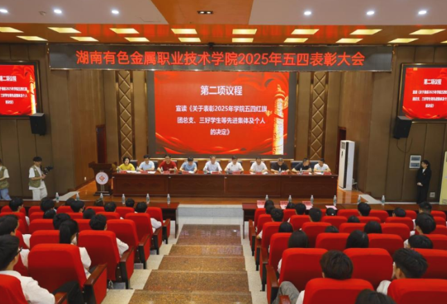 “传承五四薪火 彰显青春担当”湖南有色金属职院举行2025年五四表彰大会