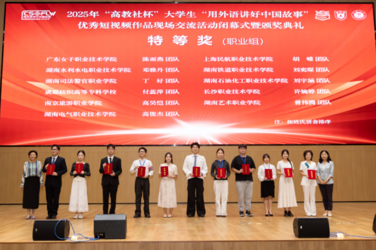 特等奖！湖南水电职院学子用双语镜头闪耀全国大学生 “用外语讲好中国故事”短视频大赛舞台