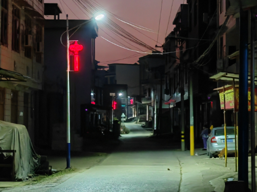 亮灯暖民心，振兴启新程——湖南水电职院驻岩山村工作队路灯安装工程圆满完成