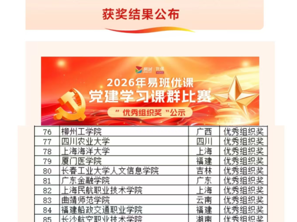 长沙航院在2026年教育部易班发展中心多项评选中捷报频传
