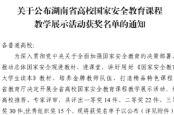 湖南化工职院马克思主义学院在湖南省高校国家安全教育课程教学展示活动中喜获佳绩