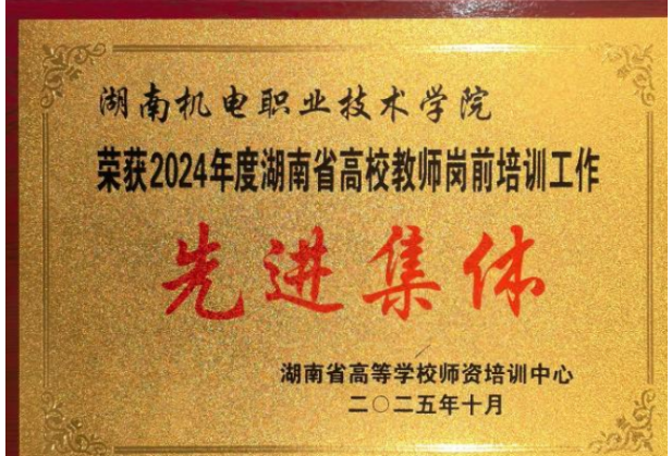 湖南机电职院教师岗前培训工作荣获表彰