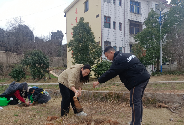 双峰县甘棠镇中心学校：“雷锋月”种下“文明绿”