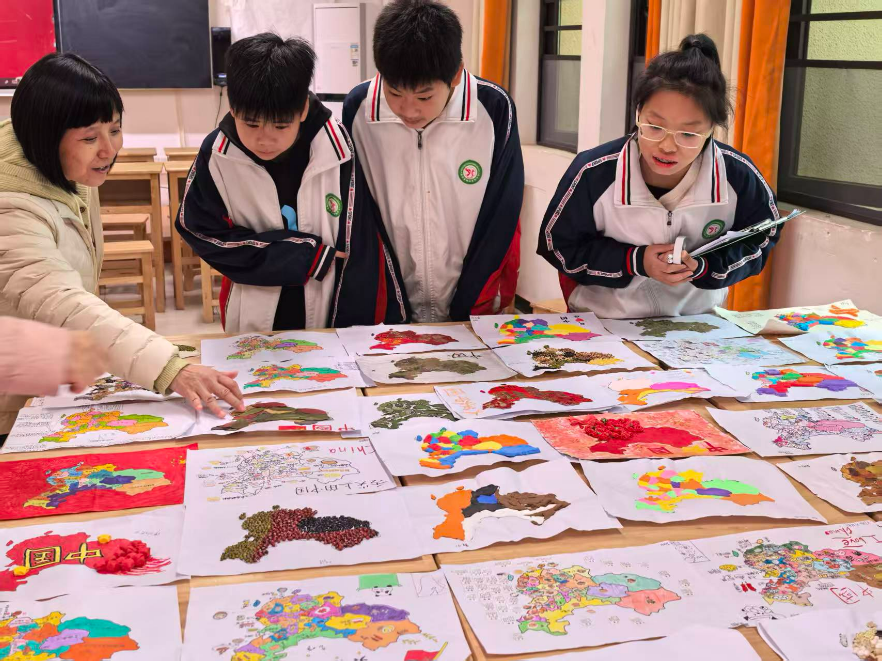【衡东县站】杨山实验学校：巧手塑模型，地理“活”起来