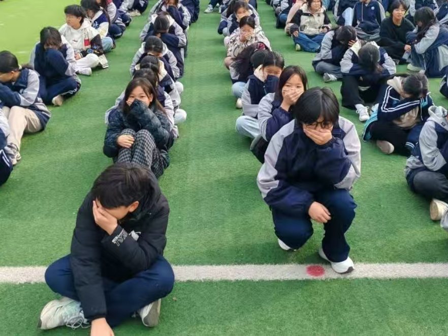 【衡东县站】成文学校：地震消防演练 守护校园安全