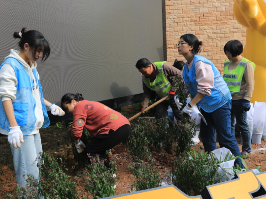 长沙理工大学：学子与居民携手共建“家门口的花园”
