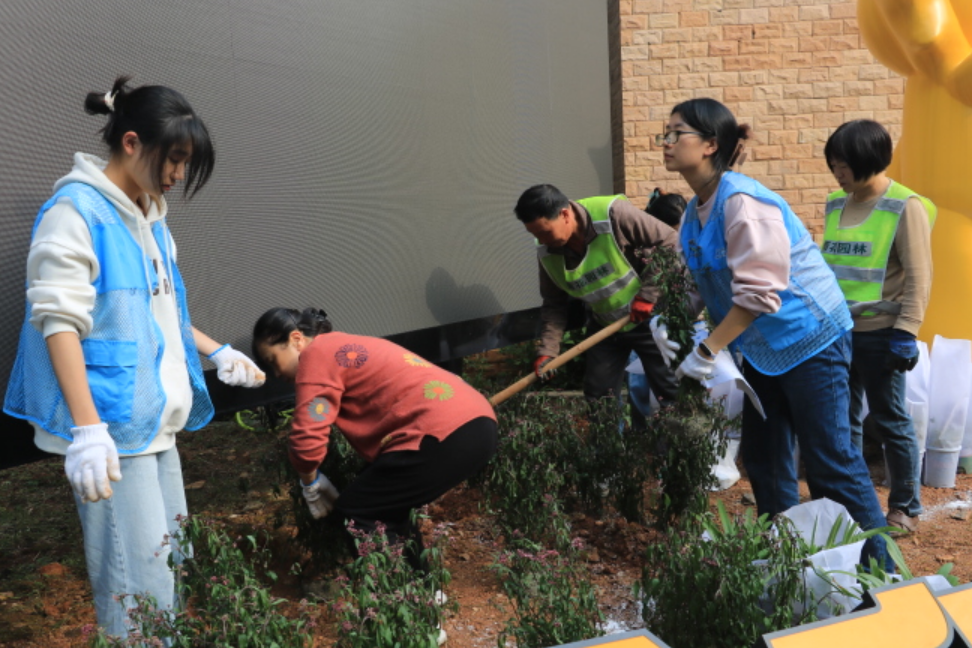 长沙理工大学：学子与居民携手共建“家门口的花园”