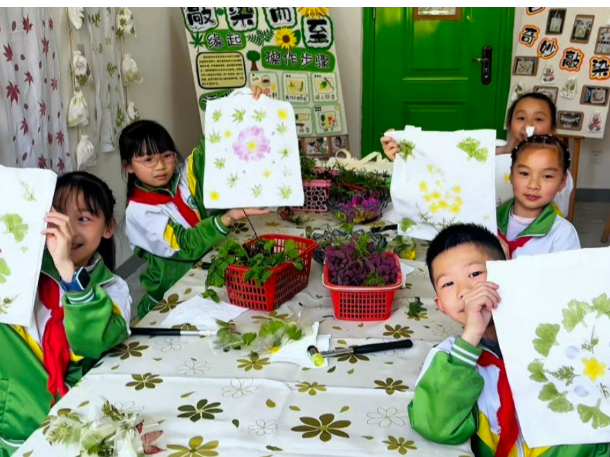 桂东县思源实验学校：植物拓染工作坊亮相郴州市艺术实践展