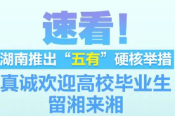 湖南推出“五有”硬核举措 真诚欢迎高校毕业生留湘来湘