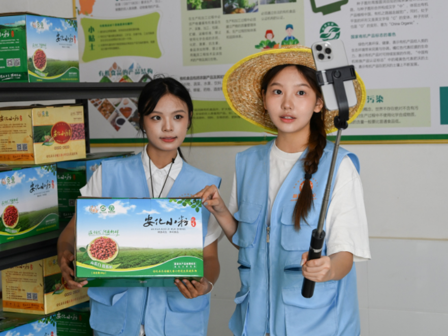三下乡赋能乡土，湖南城市学院学子开展助农直播