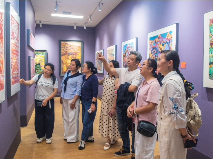 【靖州站】一幅画一段长征故事，靖州县美术作品展让红色历史“可触可感”