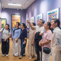 【靖州站】一幅画一段长征故事，靖州县美术作品展让红色历史“可触可感”