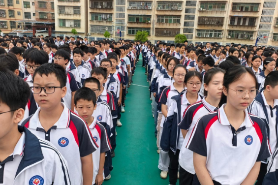 【祁东站】 永昌街道中心学校：开学典礼晒出“成绩单”，“五心”寄语开启新学期