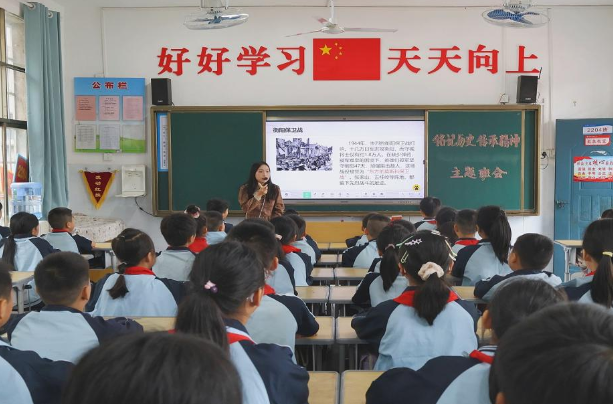 【衡阳县站】听抗战故事、绘红色画卷，春晖小学用沉浸式教育点亮少年爱国心