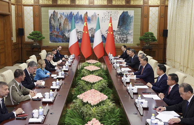 習近平會見意大利總理梅洛尼