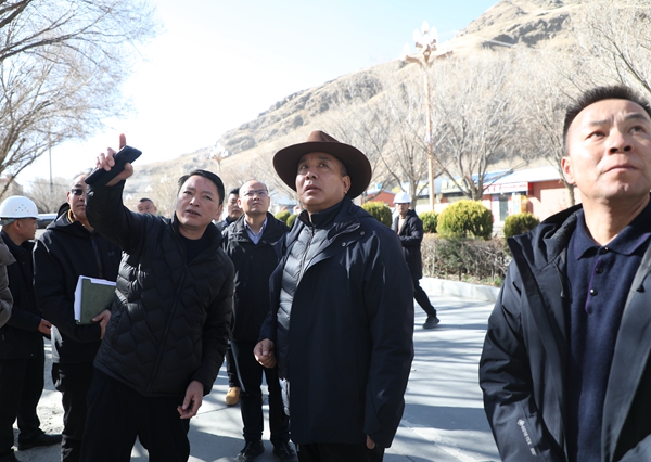 图为桑珠次仁正在调研中 (2).JPG