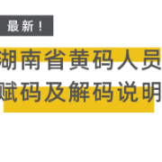 最新！湖南省黄码人员赋码及解码说明