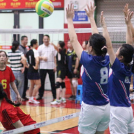 郴州市卫生健康系统举行职工运动会 “惠爱杯”气排球赛