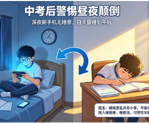 考后频现“黑白颠倒”?科学调整作息修复孩子睡眠