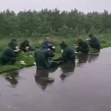 视频直击丨就在大堤上，巡堤员顶风冒雨露天午餐