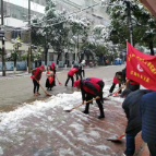 扫雪除冰，“红马甲”温暖临湘城乡
