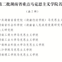 湖南理工学院马克思主义学院成功入选全省第二批重点马克思主义学院