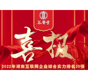 喜讯：谷医堂荣获湖南省互联网企业综合实力30强