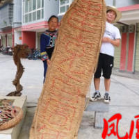 组图丨凤凰手艺人草编“建党百周年”巨型草鞋 献礼建党百年
