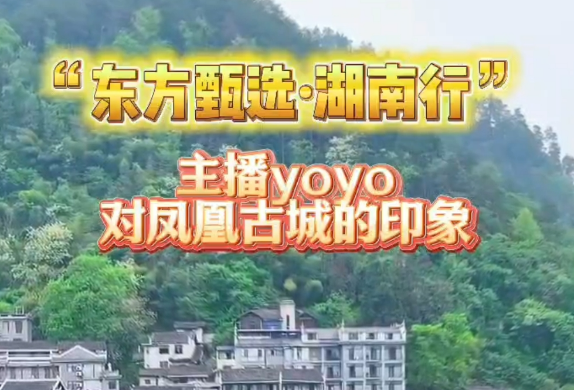 红视频｜“东方甄选·湖南行”主播YoYo对凤凰古城的印象