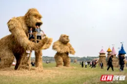 常德是个好地方｜澧县城头山：稻草编奇幻 游客打卡忙