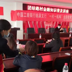 工行桃源支行开展“一村一机构”金融知识宣传