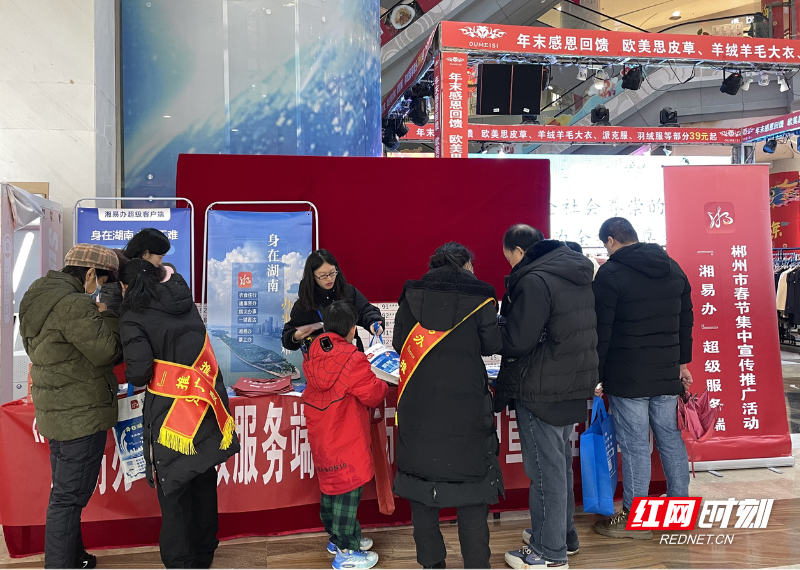 苏仙区：“湘易办”春节宣传推广活动进商场
