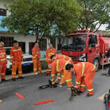 安仁县洋际乡开展民兵应急排消防演练