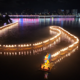 水上龙灯“夜游”溇澧,非遗+科技诉说“两岸一家亲”
