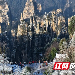 张家界国家森林公园雪过天晴景色美