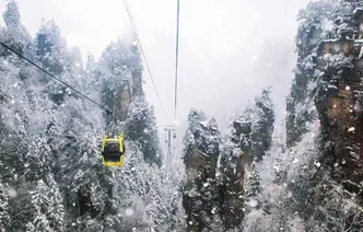 杨家界迎新年初雪