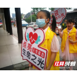 庆祝第19个“世界献血者日”:张家界公益小天使走上街头宣传无偿献血