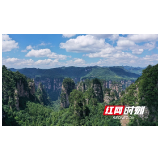张家界黄石寨：蓝天白云映峰林（组图）
