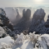 震撼来袭！张家界国家森林公园黄石寨雪后初霁（图）