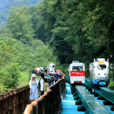 盛夏打卡十里画廊：十二生肖电车穿梭峡谷峰丛 乘车亦是观景