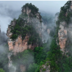 张家界武陵源：云海缭绕奇峰 胜景宛若仙境