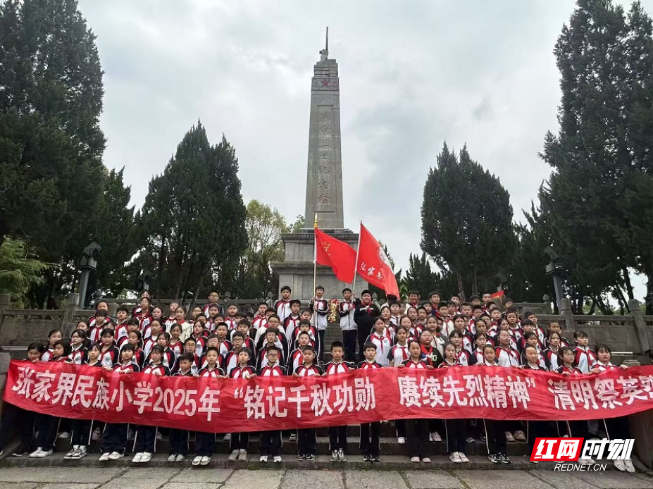 鲜花祭英烈！张家界民族小学开展清明祭扫活动