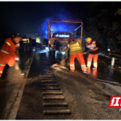 惊险！货车变“火车”，常德高速路段发生一起货车自燃