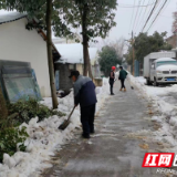 新时代文明实践耀武陵丨芷兰街道高峰社区老党员带头铲雪除冰 共筑平安出行路