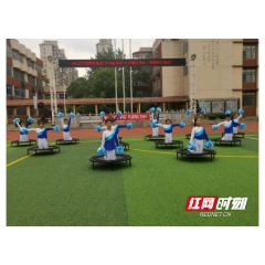 金丹实验学校组织参加2022省首届“北斗薇芯”杯大众蹦床比赛